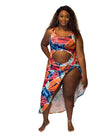 Tropical 2 piece curvy swimsuit