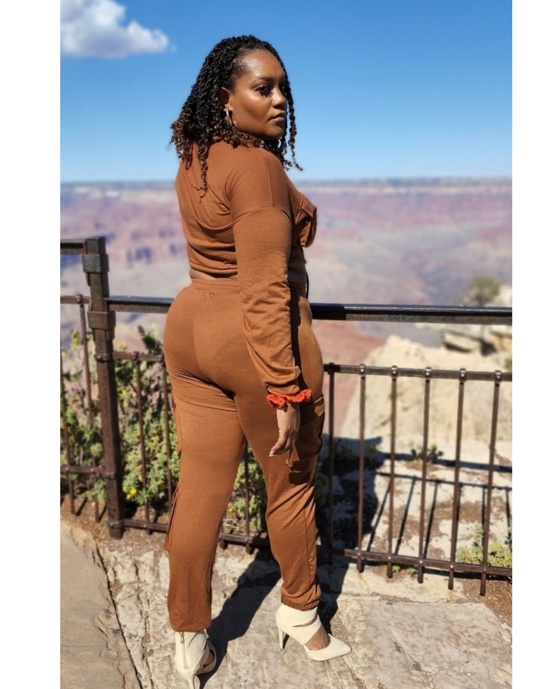 Cognac Cargo 2 Piece Set