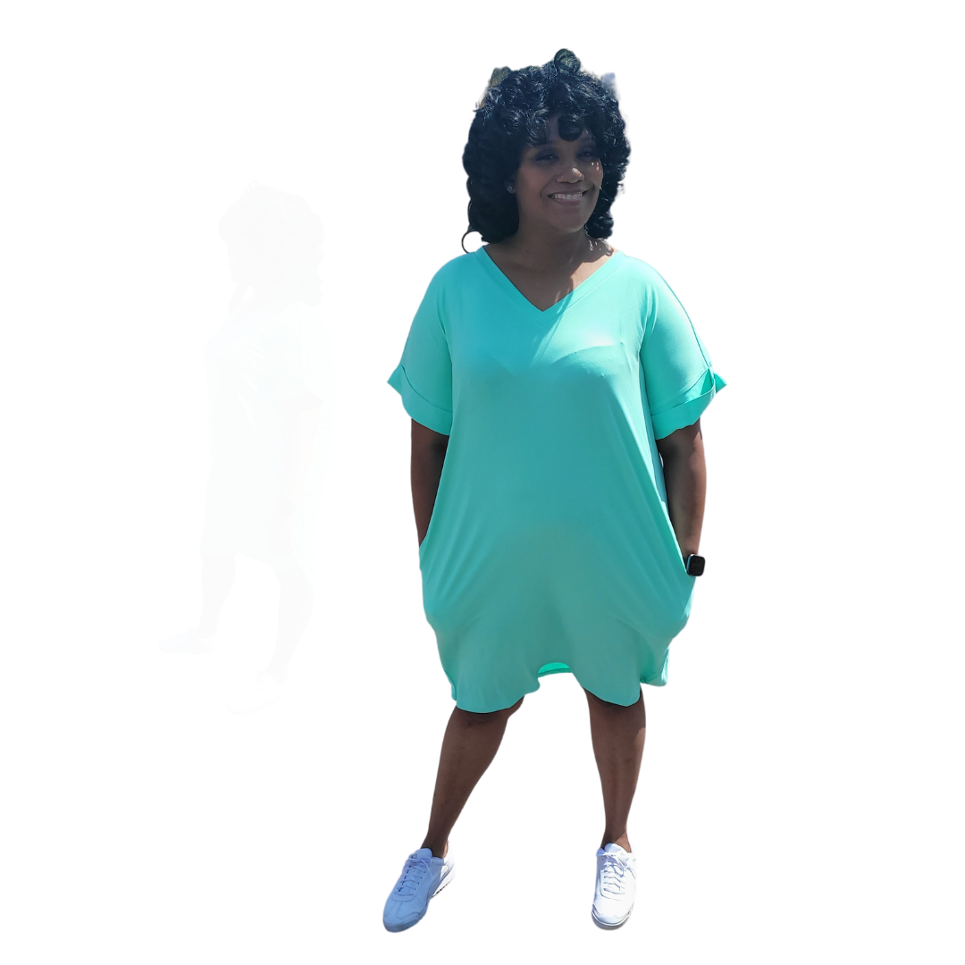 Curvy All About Comfort Mint Dress