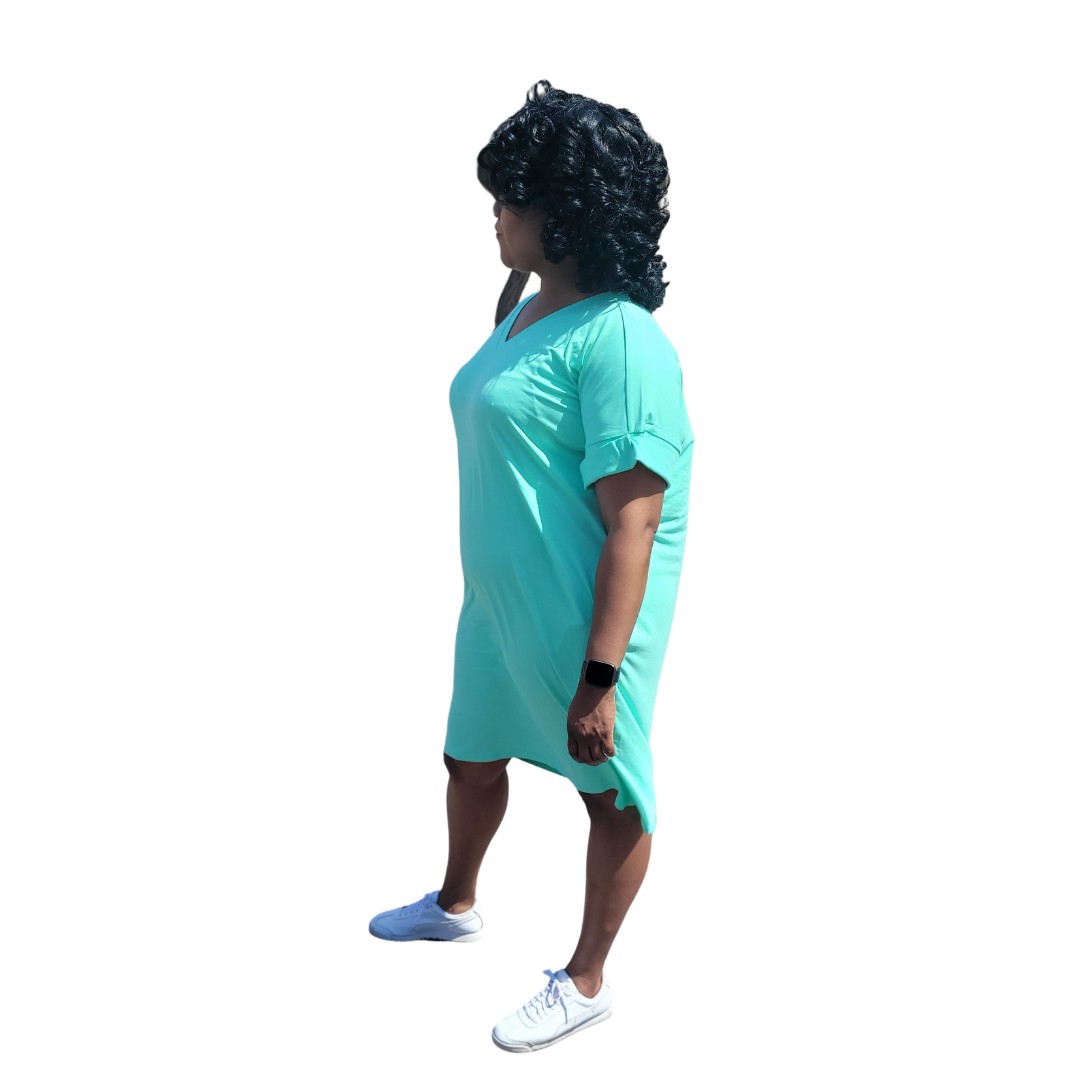 Curvy All About Comfort Mint Dress