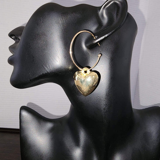 Heart of gold earrings